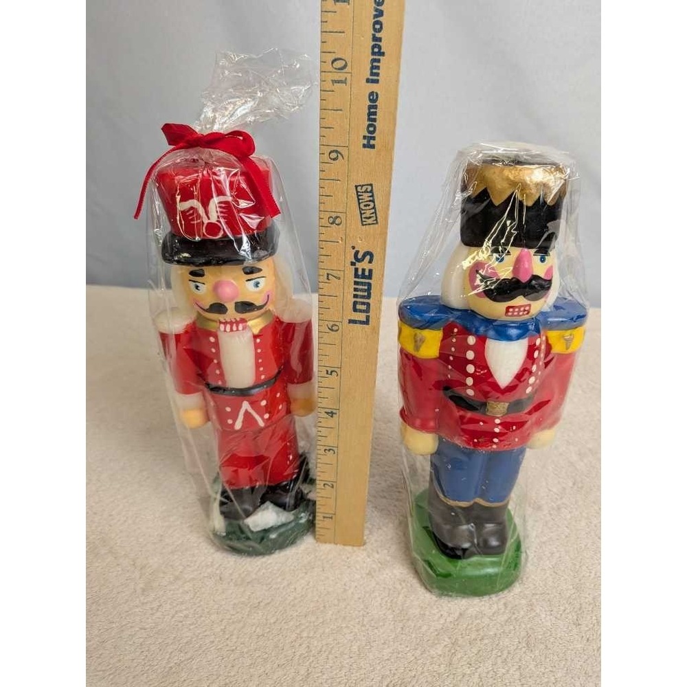Vintage Nutcracker Candles Set 2 Christmas Soldier Figural Decorative Collectibl - Picture 11 of 11